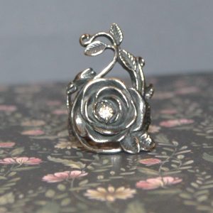 Stainless Steel Gothic Rose ring (size 10)