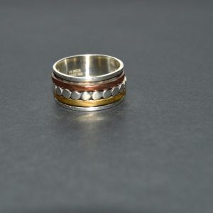 Mixed Metal Fidget Spinner Ring (Size 9)
